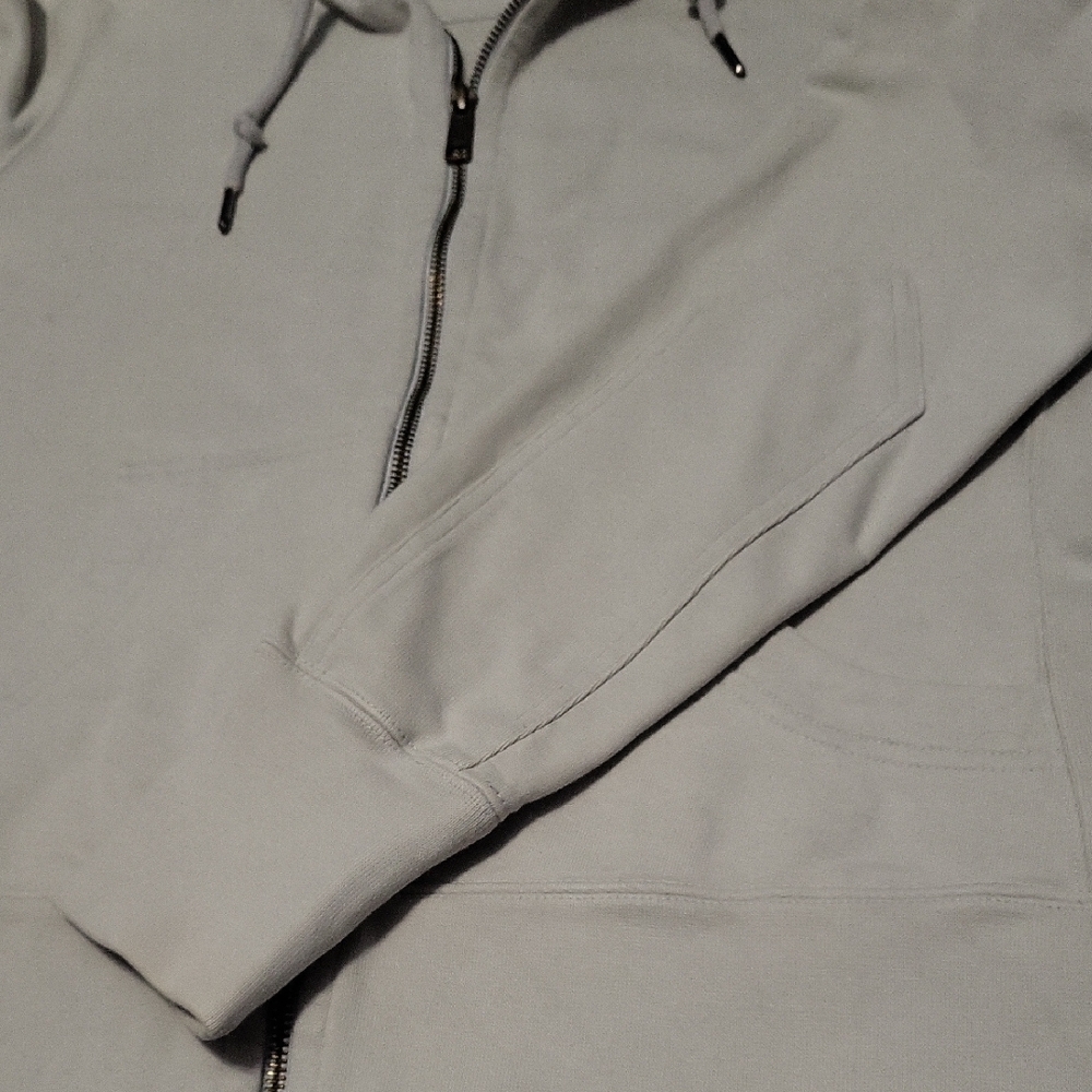 American Giant Women's Classic Full-zip Hoodie In Light Grey - Picture 4 of 8